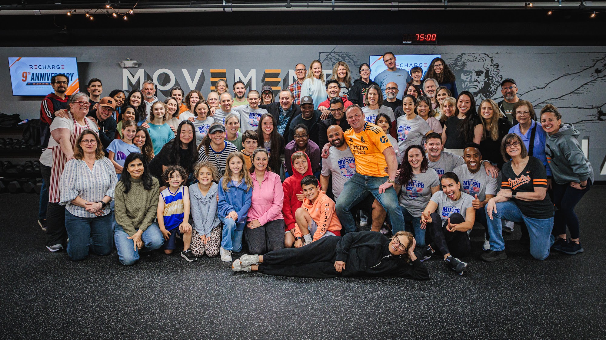 Murph workout at Recharge 9 year anniversary
